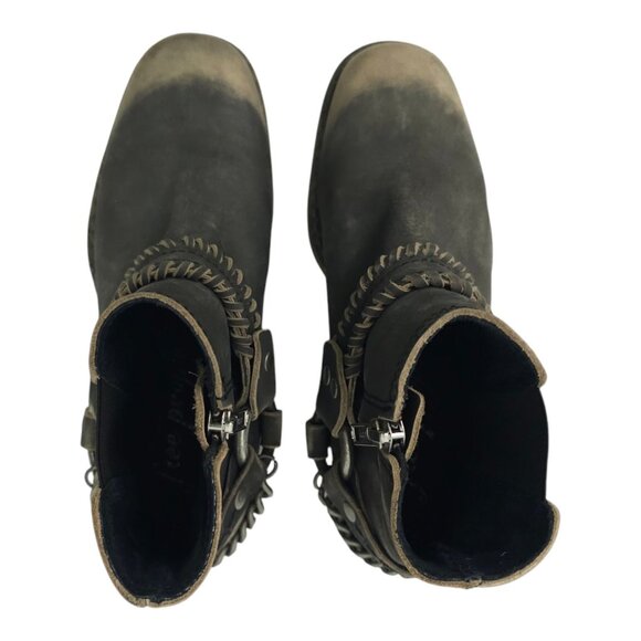 Free People Stony Desert Ankle Boot Womens 6.5 Harness Leather Western Booties - Picture 10 of 16